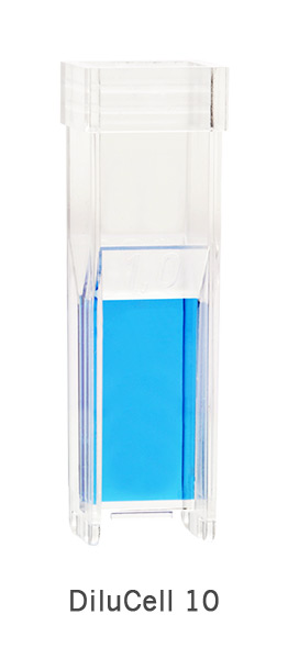 DiluCell-10-by-implen-blue-product automatic dilution, Cell Density, Bacterial Growth, Yeast Growth